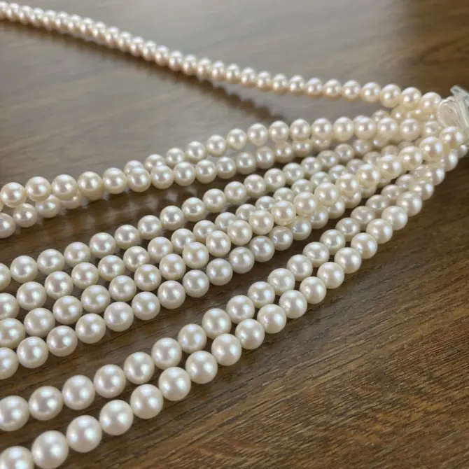 Lonjew Real Pearls 7.5-8mm AAA Grade Quality Approx 52 Pcs One Strand AN200 - Image 3