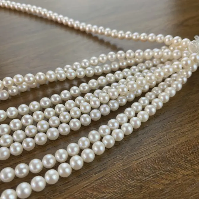 Lonjew Real Pearls 7.5-8mm AAA Grade Quality Approx 52 Pcs One Strand AN200 - Image 2
