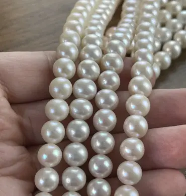 Lonjew Real Pearls 10-11mm AA+ Grade Quality Approx 42 Pcs One Strand AN125
