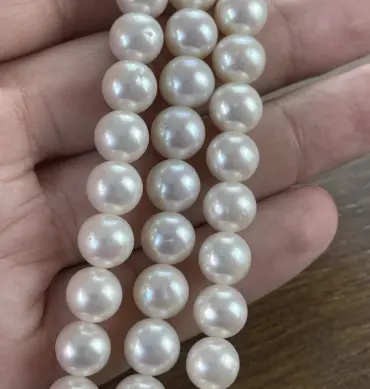 Lonjew Real Pearls 10-11mm AAA Grade Quality Approx 42 Pcs One Strand WT175