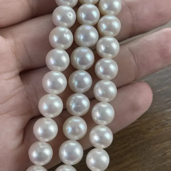 Lonjew Real Pearls 10-11mm AAA Grade Quality Approx 42 Pcs One Strand WT175
