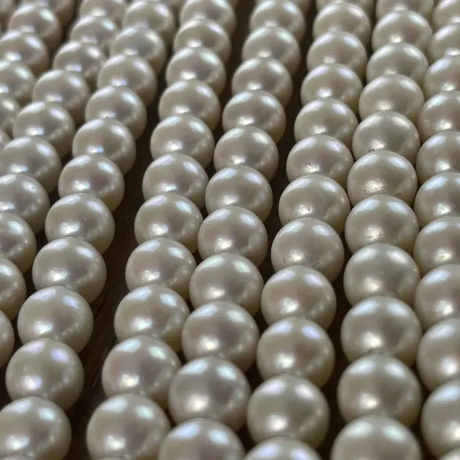 Lonjew Real Pearls 8-8.5mm AAA Grade Quality Approx 50 Pcs One Strand AN200 - Image 40
