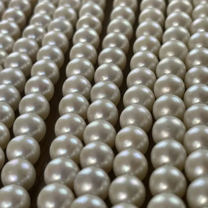 Lonjew Real Pearls 8-8.5mm AAA Grade Quality Approx 50 Pcs One Strand AN200 - Image 39