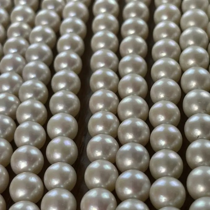 Lonjew Real Pearls 8-8.5mm AAA Grade Quality Approx 50 Pcs One Strand AN200 - Image 36