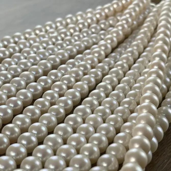 Lonjew Real Pearls 8-8.5mm AAA Grade Quality Approx 50 Pcs One Strand AN200 - Image 27