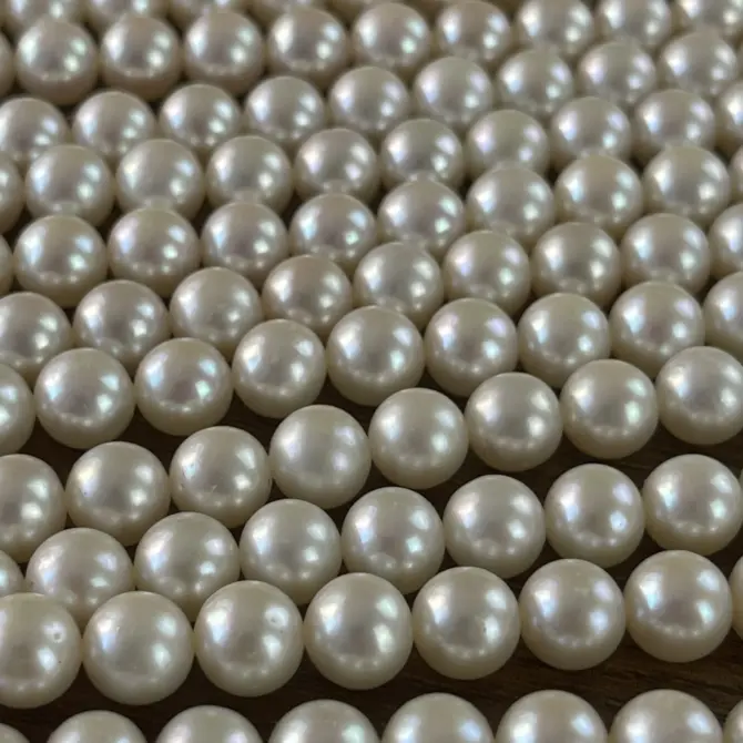 Lonjew Real Pearls 8-8.5mm AAA Grade Quality Approx 50 Pcs One Strand AN200 - Image 21
