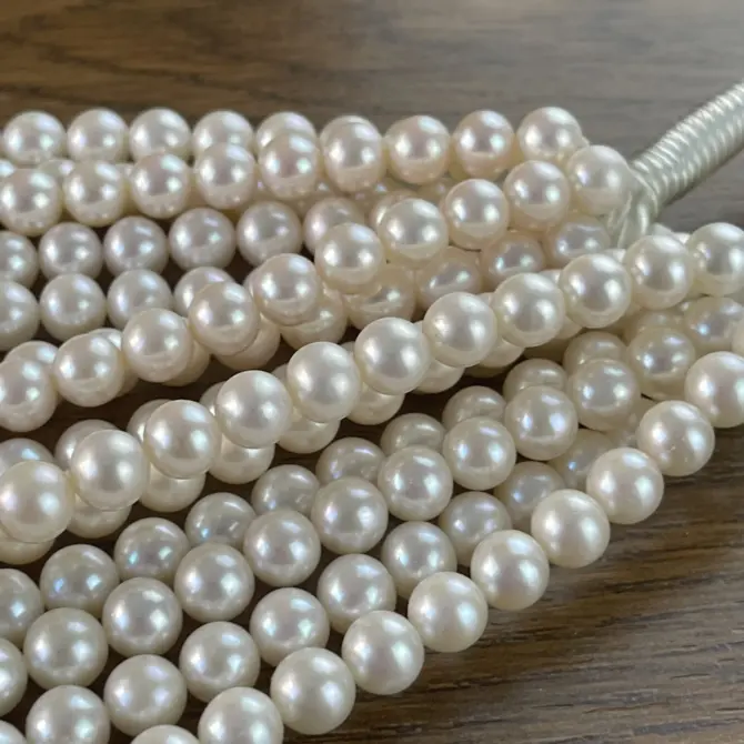Lonjew Real Pearls 8-8.5mm AAA Grade Quality Approx 50 Pcs One Strand AN200 - Image 19