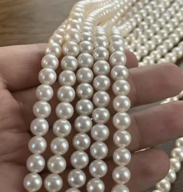 Lonjew Real Pearls 8-8.5mm AAA Grade Quality Approx 50 Pcs One Strand AN200