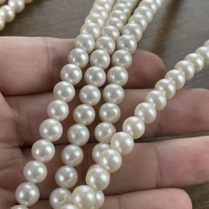 Lonjew Real Pearls 8-8.5mm AAA Grade Quality Approx 50 Pcs One Strand AN200 - Image 14
