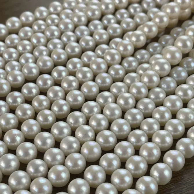 Lonjew Real Pearls 8-8.5mm AAA Grade Quality Approx 50 Pcs One Strand AN200 - Image 11