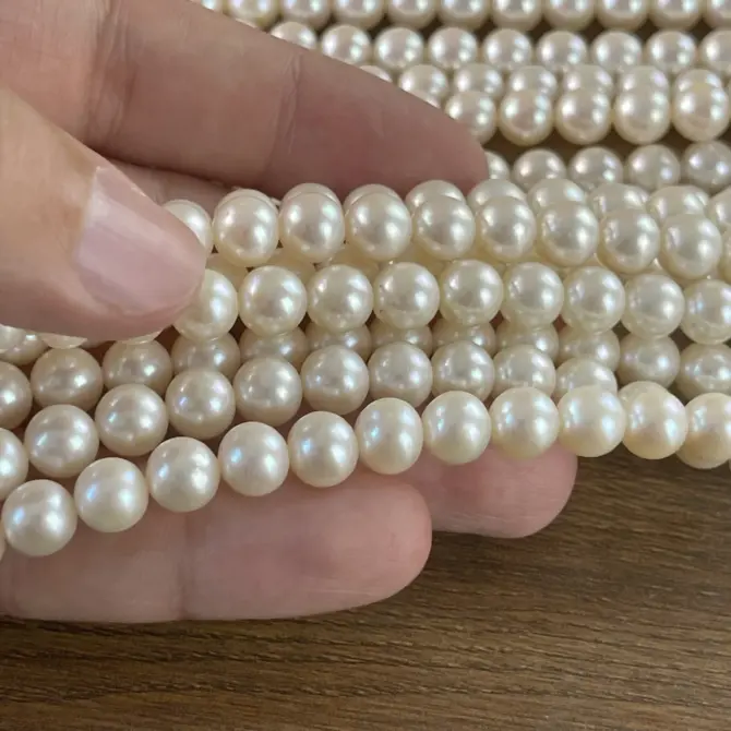 Lonjew Real Pearls 8-8.5mm AAA Grade Quality Approx 50 Pcs One Strand AN200 - Image 8