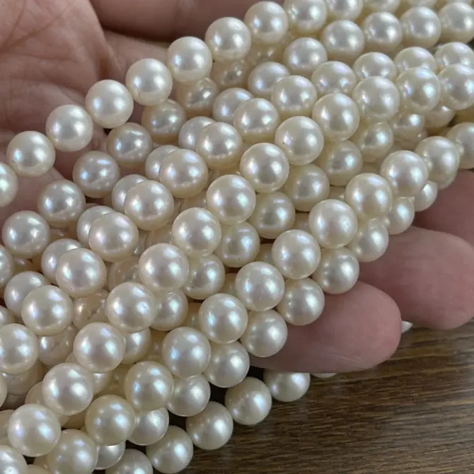 Lonjew Real Pearls 8-8.5mm AAA Grade Quality Approx 50 Pcs One Strand AN200 - Image 5