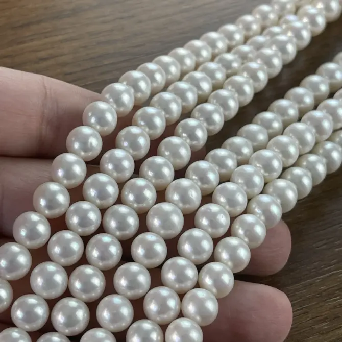 Lonjew Real Pearls 9-10mm AAA Grade Quality Approx 47 Pcs One Strand GP200 - Image 32