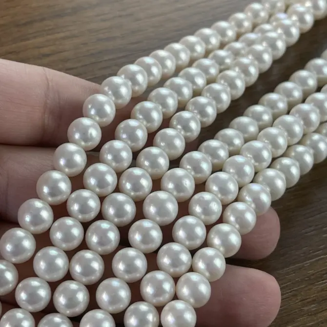 Lonjew Real Pearls 9-10mm AAA Grade Quality Approx 47 Pcs One Strand GP200 - Image 31