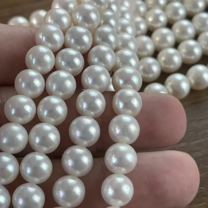 Lonjew Real Pearls 9-10mm AAA Grade Quality Approx 47 Pcs One Strand GP200 - Image 29