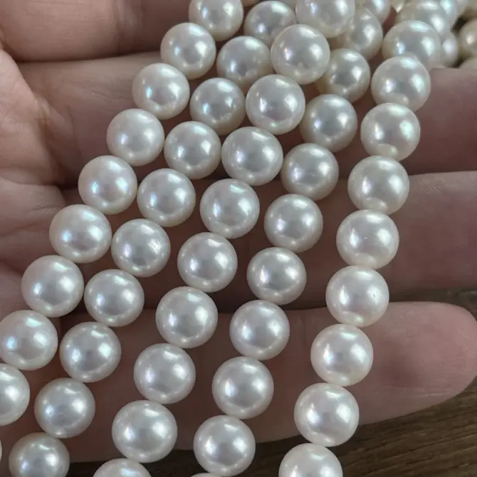 Lonjew Real Pearls 9-10mm AAA Grade Quality Approx 47 Pcs One Strand GP200 - Image 21
