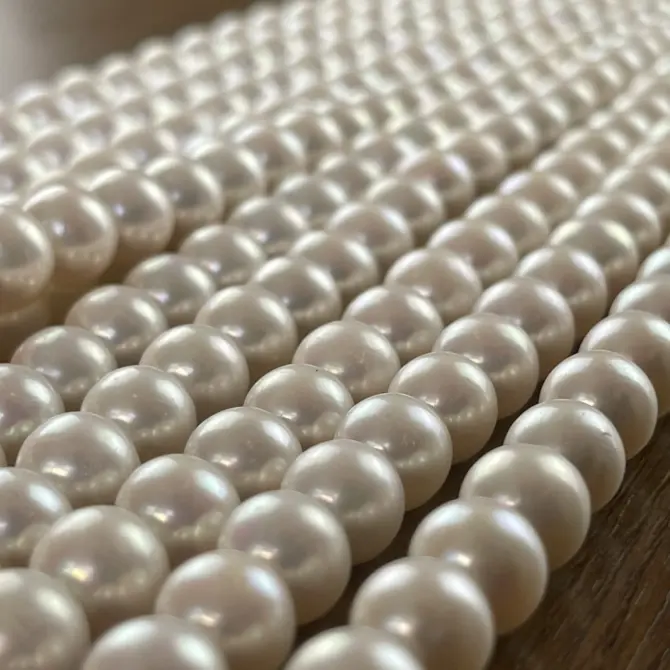 Lonjew Real Pearls 9-10mm AAA Grade Quality Approx 47 Pcs One Strand GP200 - Image 17