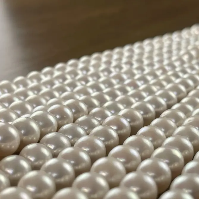 Lonjew Real Pearls 9-10mm AAA Grade Quality Approx 47 Pcs One Strand GP200 - Image 16