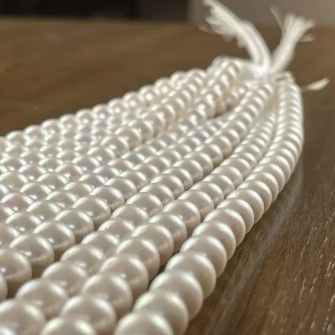 Lonjew Real Pearls 9-10mm AAA Grade Quality Approx 47 Pcs One Strand GP200 - Image 14