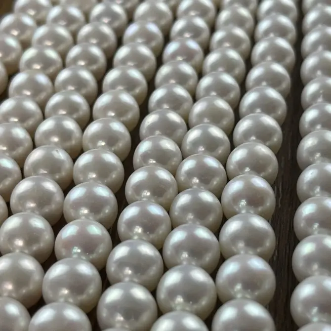 Lonjew Real Pearls 9-10mm AAA Grade Quality Approx 47 Pcs One Strand GP200 - Image 12