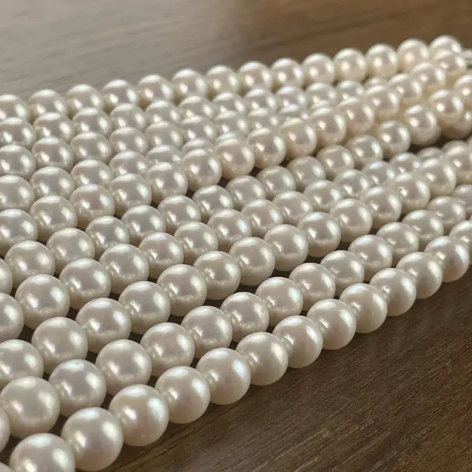 Lonjew Real Pearls 9-10mm AAA Grade Quality Approx 47 Pcs One Strand GP200 - Image 7