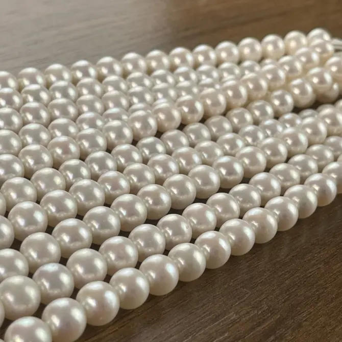 Lonjew Real Pearls 9-10mm AAA Grade Quality Approx 47 Pcs One Strand GP200 - Image 8