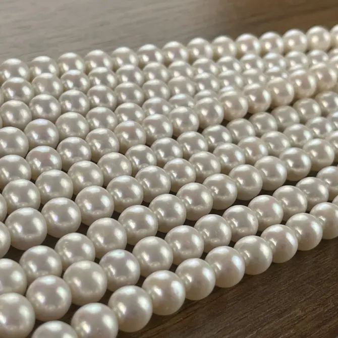 Lonjew Real Pearls 9-10mm AAA Grade Quality Approx 47 Pcs One Strand GP200 - Image 9