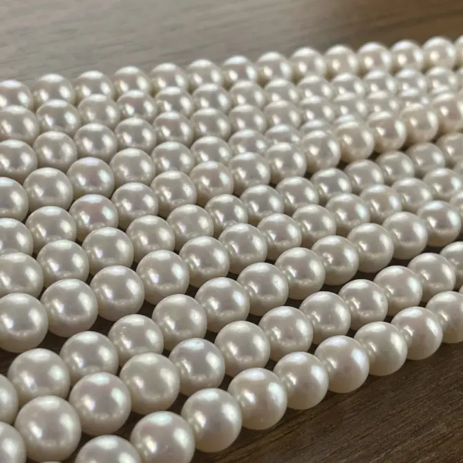 Lonjew Real Pearls 9-10mm AAA Grade Quality Approx 47 Pcs One Strand GP200 - Image 10