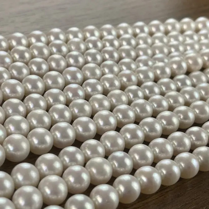 Lonjew Real Pearls 9-10mm AAA Grade Quality Approx 47 Pcs One Strand GP200 - Image 11