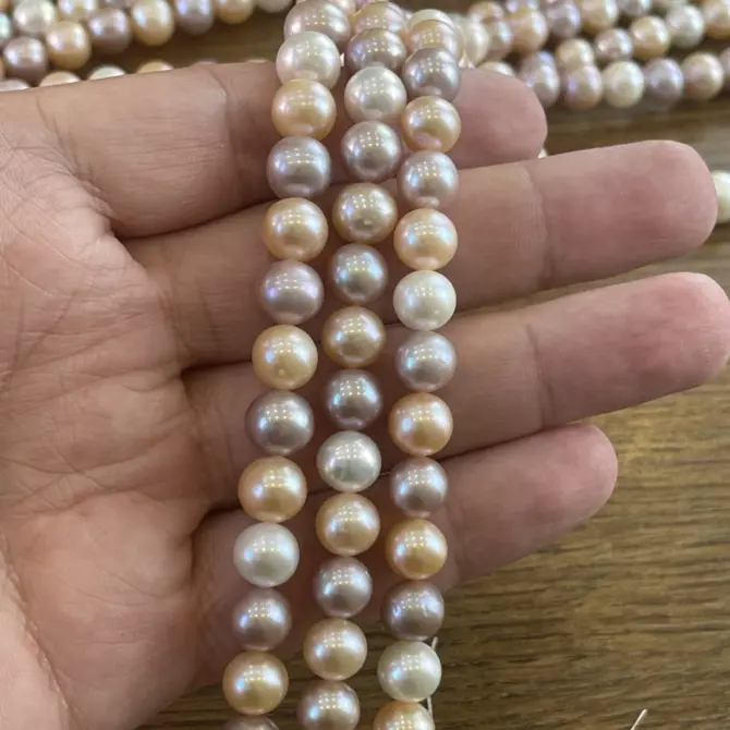 Lonjew Real Pearls 9-9.5mm AAA Grade Quality Approx 47 Pcs One Strand AN300 - Image 10