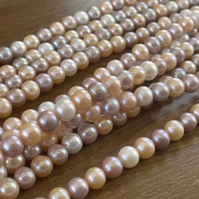 Lonjew Real Pearls 9-9.5mm AAA Grade Quality Approx 47 Pcs One Strand AN300 - Image 7