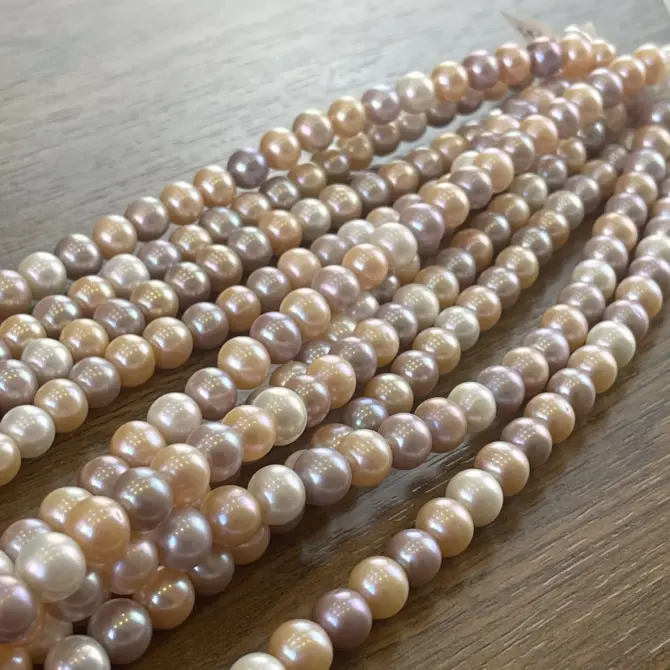 Lonjew Real Pearls 9-9.5mm AAA Grade Quality Approx 47 Pcs One Strand AN300 - Image 5