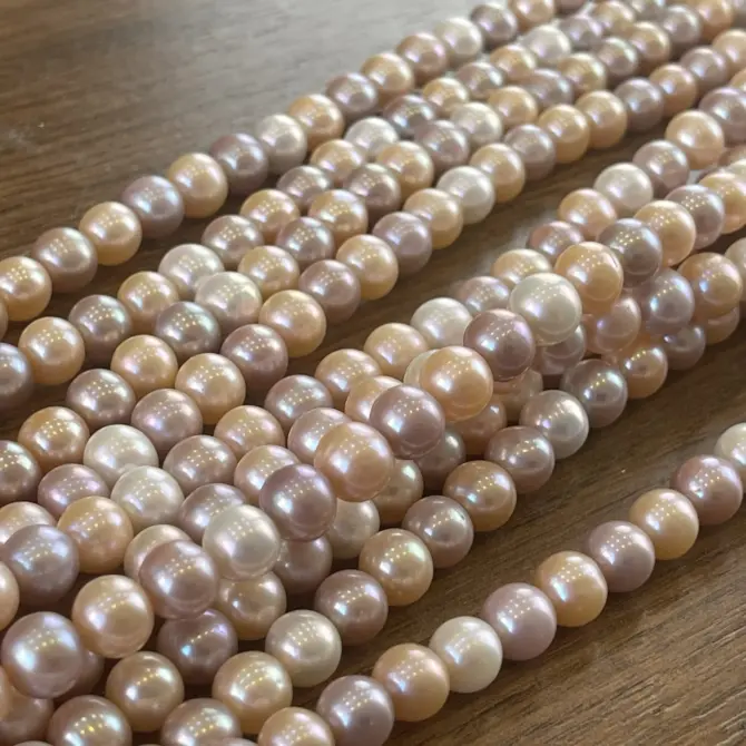 Lonjew Real Pearls 9-9.5mm AAA Grade Quality Approx 47 Pcs One Strand AN300 - Image 4