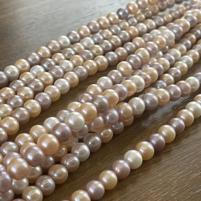Lonjew Real Pearls 9-9.5mm AAA Grade Quality Approx 47 Pcs One Strand AN300 - Image 3
