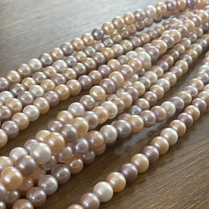 Lonjew Real Pearls 9-9.5mm AAA Grade Quality Approx 47 Pcs One Strand AN300 - Image 2