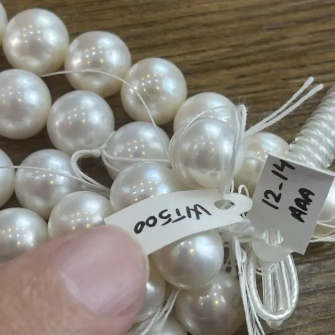 Lonjew Real Pearls 12-14mm AAA Grade Quality Approx 35 Pcs One Strand WT500 - Image 11