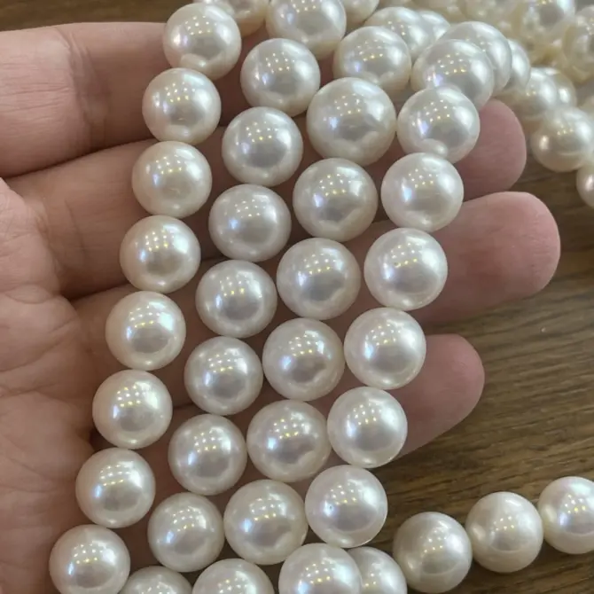 Lonjew Real Pearls 12-14mm AAA Grade Quality Approx 35 Pcs One Strand WT500