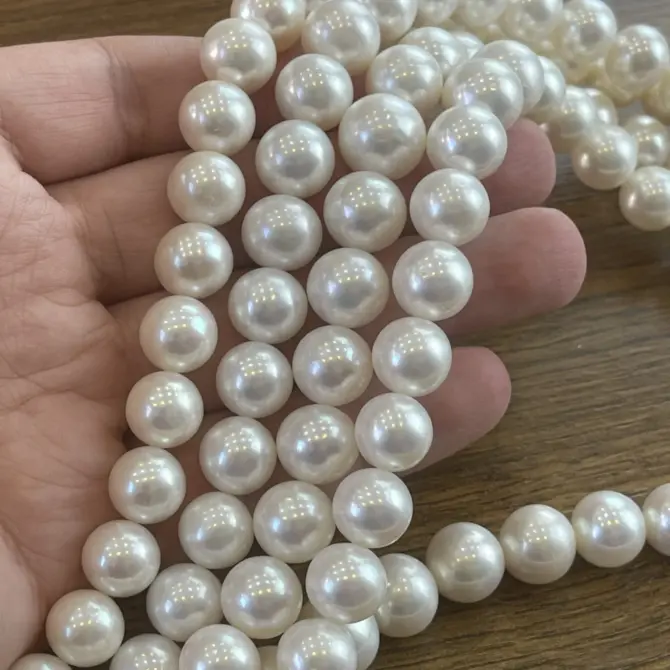 Lonjew Real Pearls 12-14mm AAA Grade Quality Approx 35 Pcs One Strand WT500 - Image 10