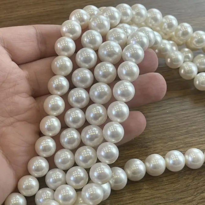 Lonjew Real Pearls 12-14mm AAA Grade Quality Approx 35 Pcs One Strand WT500 - Image 9