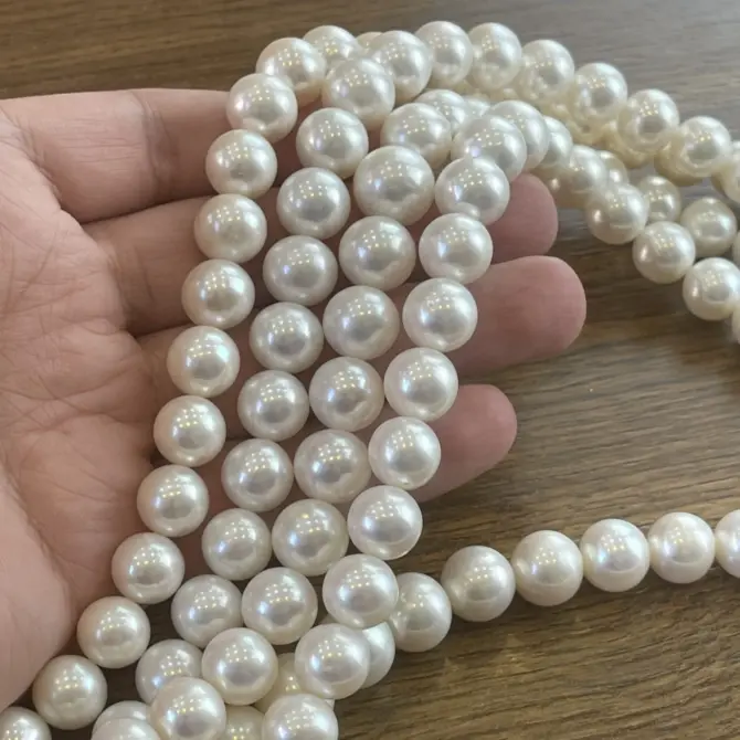 Lonjew Real Pearls 12-14mm AAA Grade Quality Approx 35 Pcs One Strand WT500 - Image 8