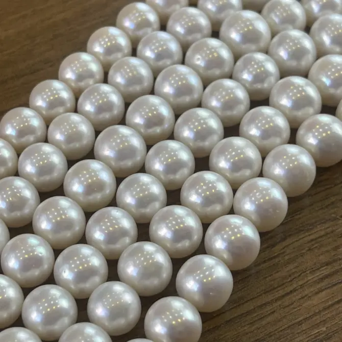 Lonjew Real Pearls 12-14mm AAA Grade Quality Approx 35 Pcs One Strand WT500 - Image 4