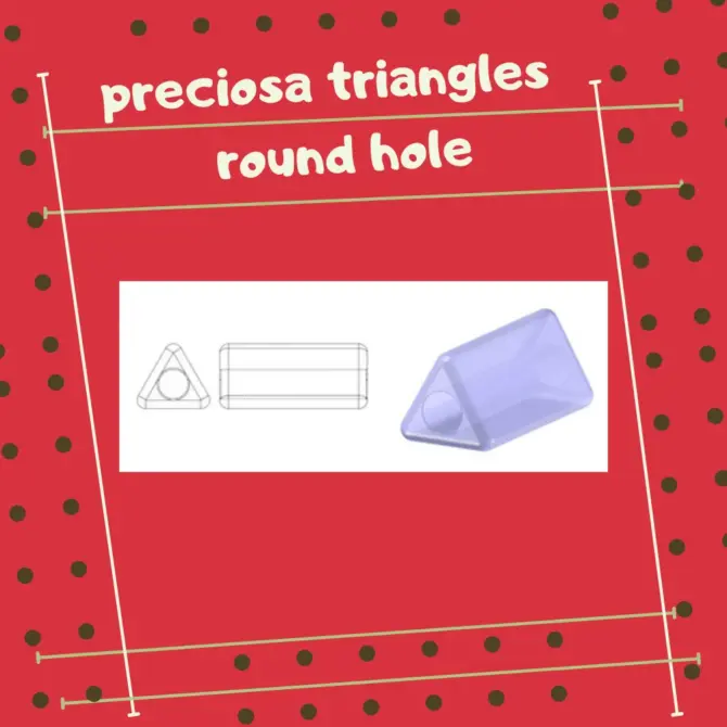 Preciosa Triangle Beads 18956 3.5x3.5mm 3.5 oz - Image 2