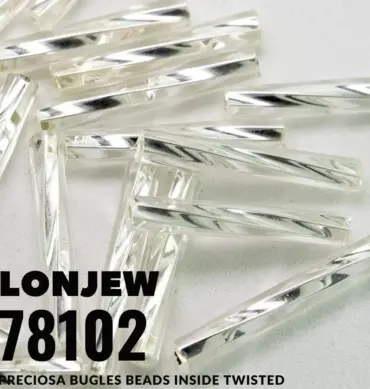 Preciosa Internally Twisted Bugles Beads 78102 3" 3.5 Oz